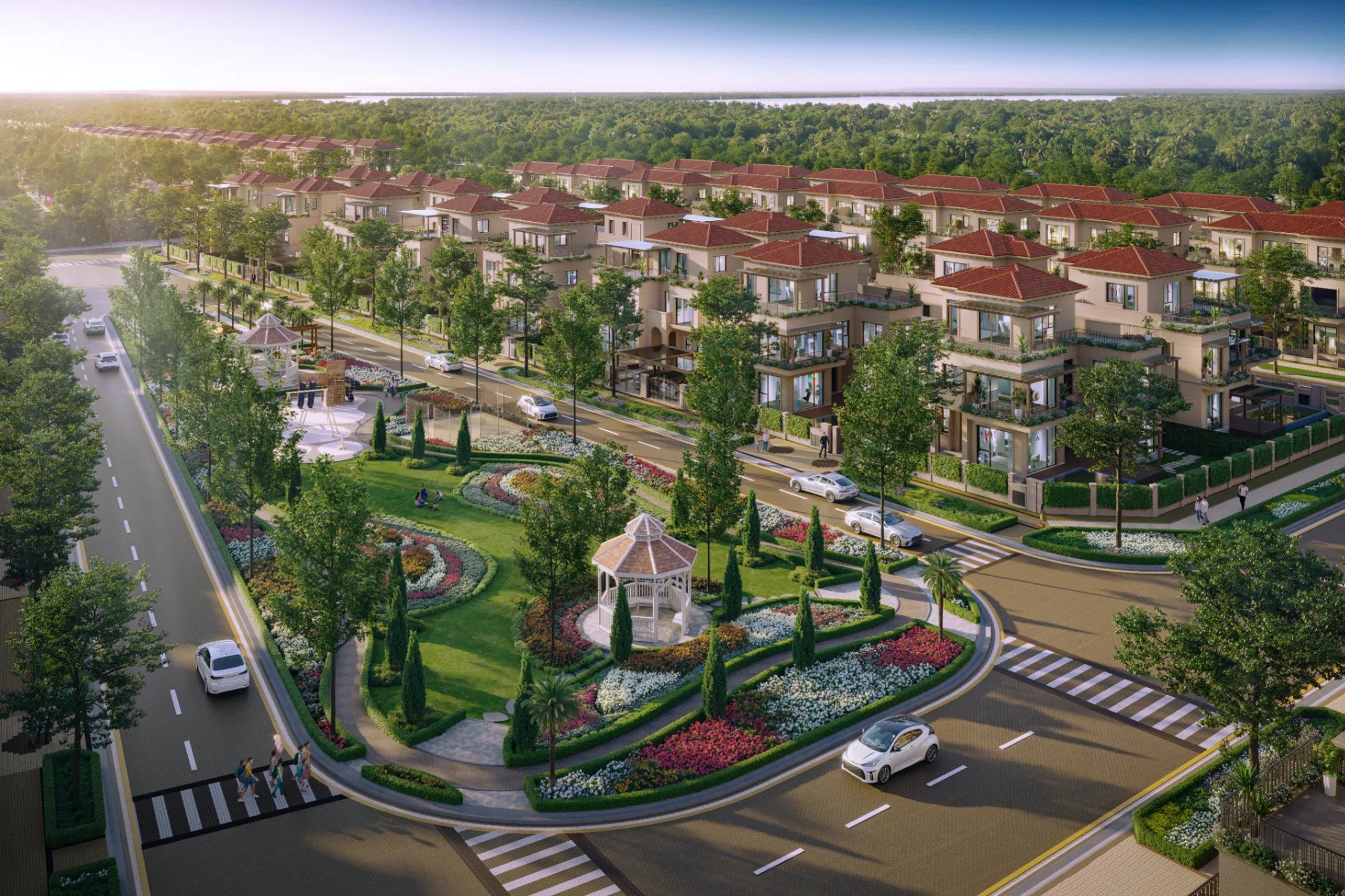 Phối cảnh biệt thự Zone C Elyse Island