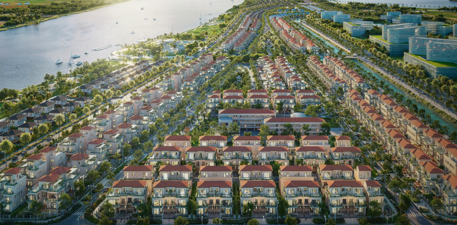 Phối cảnh phân khu Zone B và Zone C Elyse Island