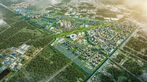 Phối cảnh khu đào tạo và nghiên cứu trong tổng thể dự án